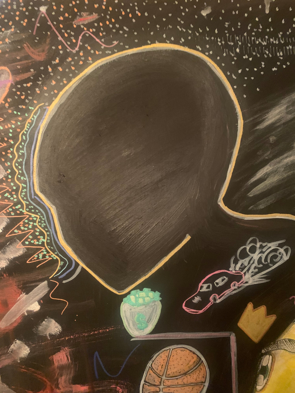 “Aura Nightfall” 24x36 Orginal Painting *1/1 Mixed media