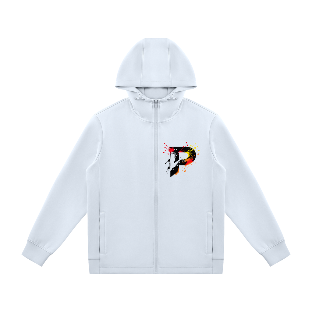 Panelique P logo Zip Up Hoodie
