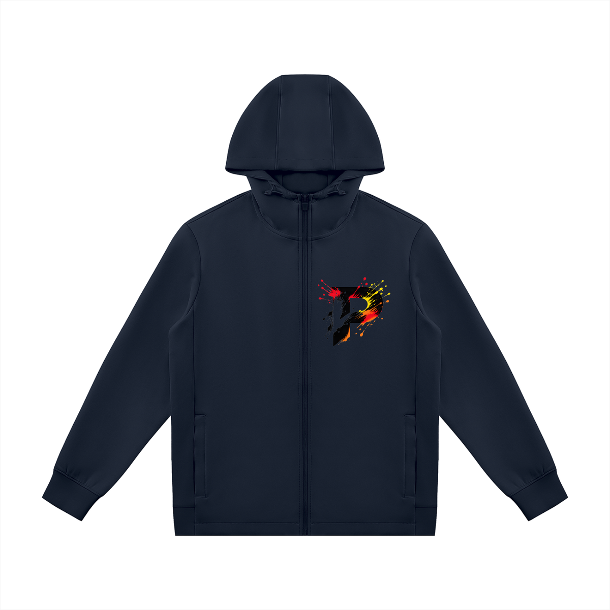 Panelique P logo Zip Up Hoodie