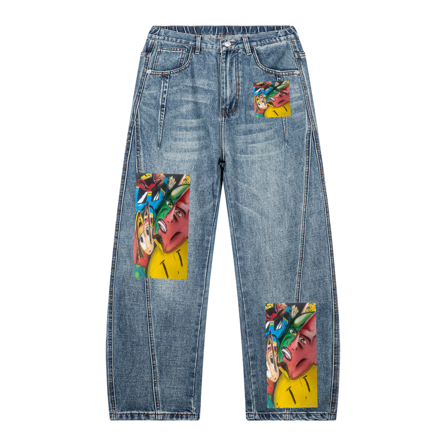 Abstract Emotions Denim Jeans
