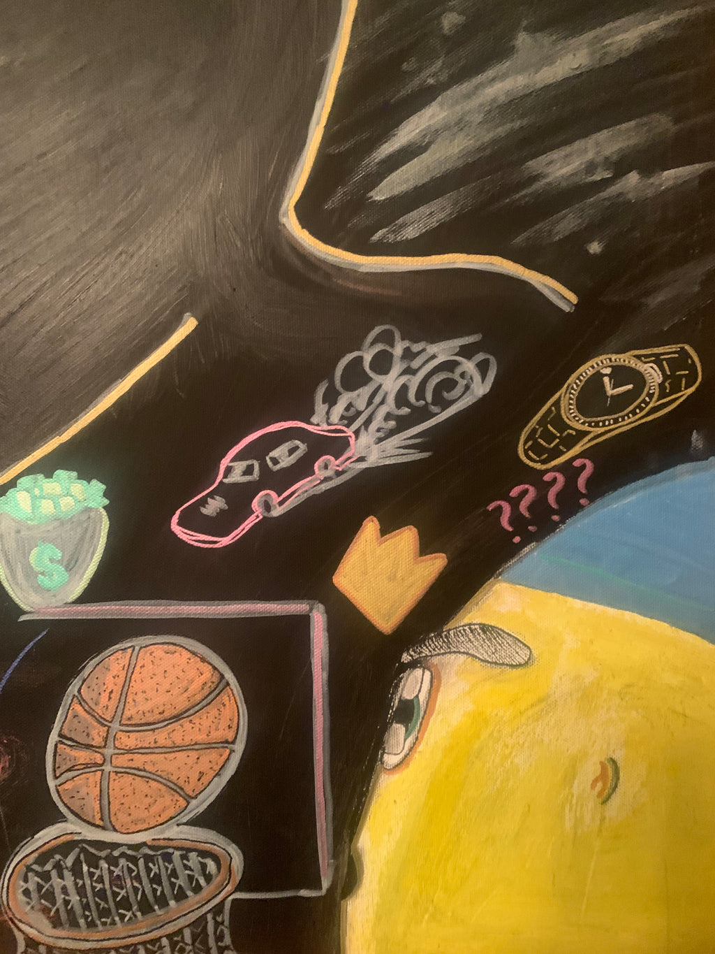 “Aura Nightfall” 24x36 Orginal Painting *1/1 Mixed media
