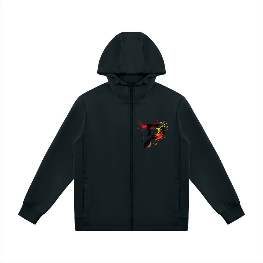 Panelique P logo Zip Up Hoodie